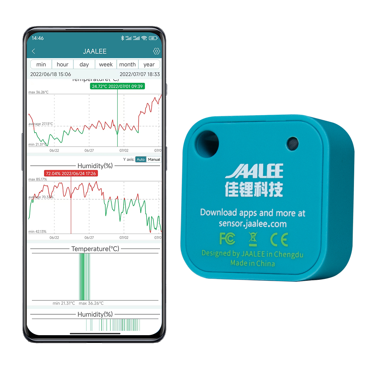 Digital Hygrometer Probe - Jaalee JHT temperatura/umidità/punto di rugiada/sensore VPD