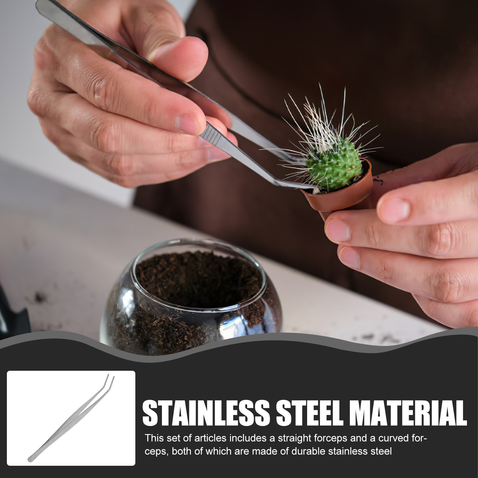 Feeding Tong Stainless - Set di 2 Pinzette in Acciaio