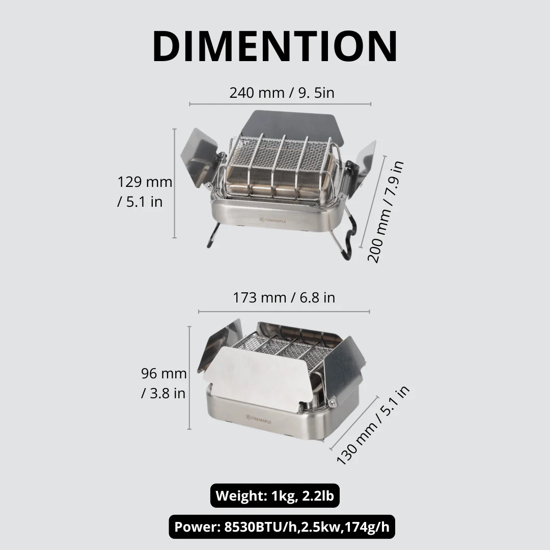 Fornello da campeggio a gas Gi - Ceramic Heat Emitter recensione e prezzo