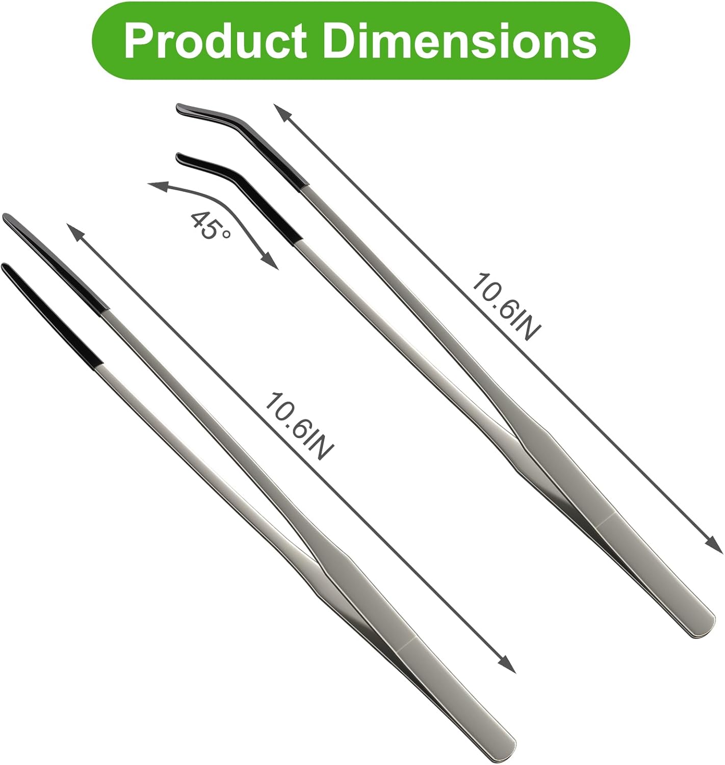 2 pinze extra lunghe in acciai - Feeding Tong Stainless recensione e prezzo